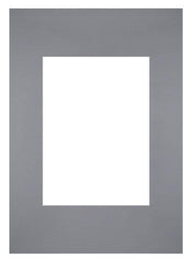 Passe Partout 21x29,7cm Karton Grau Rand Gerade Vorne | Yourdecoration.de