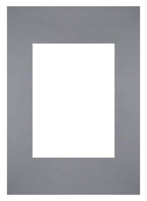 Passe Partout 21x29,7cm Karton Grau Rand Gerade Vorne | Yourdecoration.de