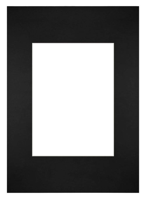 Passe Partout 21x29,7cm Karton Schwarz Rand Gerade Vorne | Yourdecoration.de