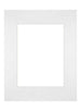 Passe Partout 28x35cm Karton Weiss Rand Gerade Vorne | Yourdecoration.de