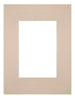 Passepartout 18x24cm Karton Beige Rand Gerade Vorne | Yourdecoration.de