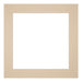 Passepartout 20x20cm Karton Beige Rand Gerade Vorne | Yourdecoration.de