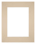 Passepartout 20x25cm Karton Beige Rand Gerade Vorne | Yourdecoration.de