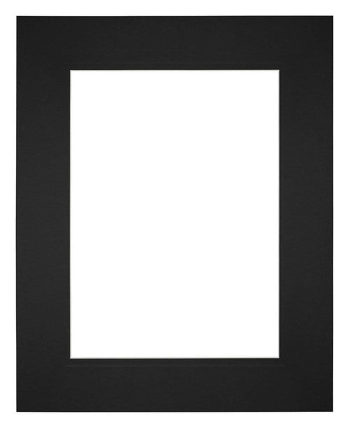 Passepartout 20x25cm Karton Schwarz Rand Gerade Vorne | Yourdecoration.de