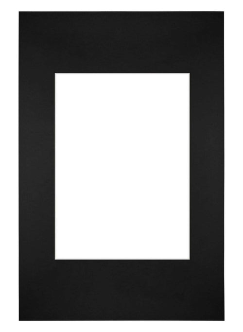 Passepartout 20x30cm Karton Schwarz Rand Gerade Vorne | Yourdecoration.de