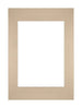 Passepartout 21x29,7cm A4/A5 Karton Beige Rand Gerade Vorne | Yourdecoration.de