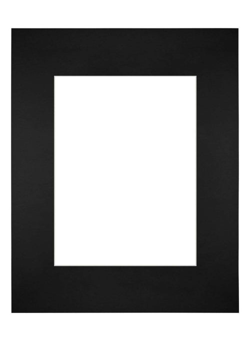 Passepartout 24x30cm Karton Schwarz Rand Gerade Vorne | Yourdecoration.de