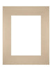 Passepartout 28x35cm Karton Beige Rand Gerade Vorne | Yourdecoration.de