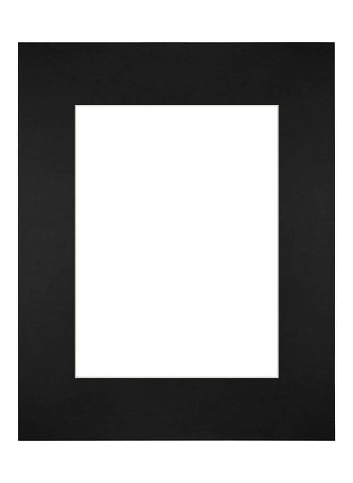 Passepartout 28x35cm Karton Schwarz Rand Gerade Vorne | Yourdecoration.de