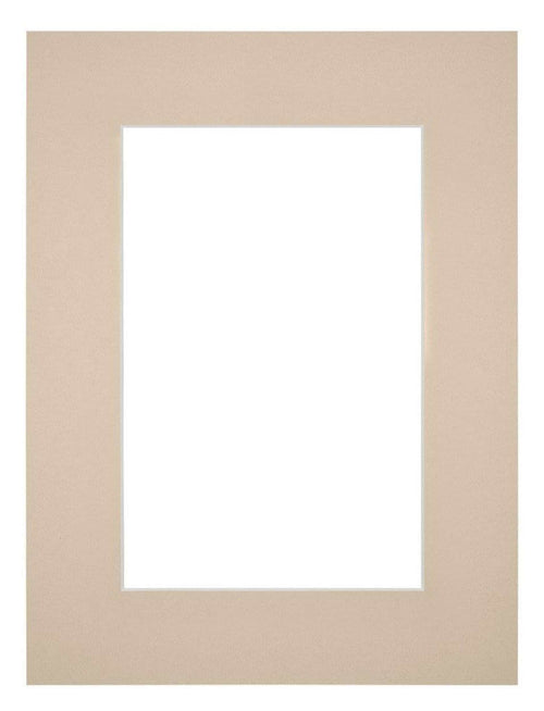 Passepartout 45x60cm Karton Beige Rand 6cm Gerade Vorne | Yourdecoration.de