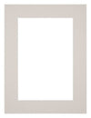 Passepartout 18x24cm Karton Grau Granit Rand 5cm Gerade Vorne | Yourdecoration.de