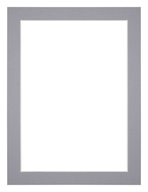 Passepartout 75x100cm Karton Grau Rand 3cm Gerade Vorne | Yourdecoration.de