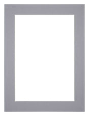 Passepartout 45x60cm Karton Grau Rand 4cm Gerade Vorne | Yourdecoration.de