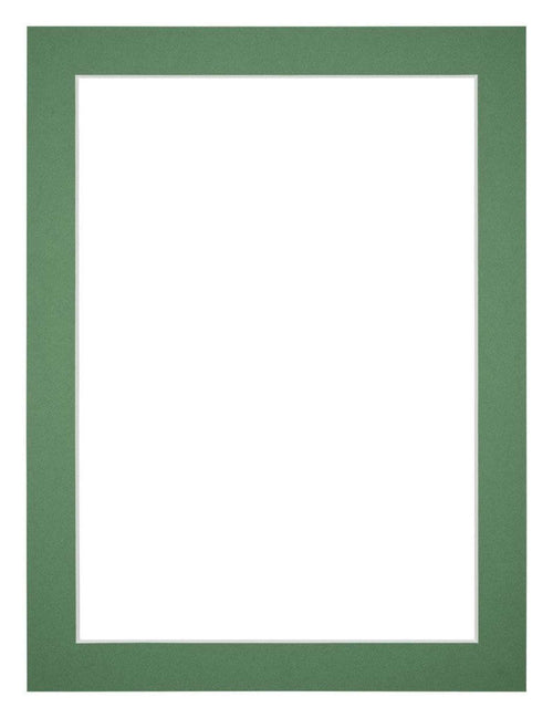 Passepartout 45x60cm Karton Waldgrun Rand 3cm Gerade Vorne | Yourdecoration.de