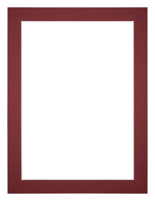 Passepartout 45x60cm Karton Weinrot Rand 3cm Gerade Vorne | Yourdecoration.de