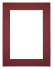 Passepartout 45x60cm Karton Weinrot Rand 5cm Gerade Vorne | Yourdecoration.de