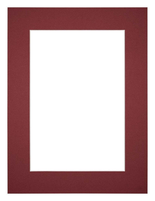 Passepartout 45x60cm Karton Weinrot Rand 5cm Gerade Vorne | Yourdecoration.de