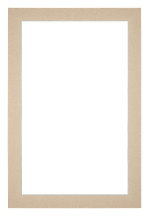 Passepartout 60x90cm Karton Beige Rand 3cm Gerade Vorne | Yourdecoration.de