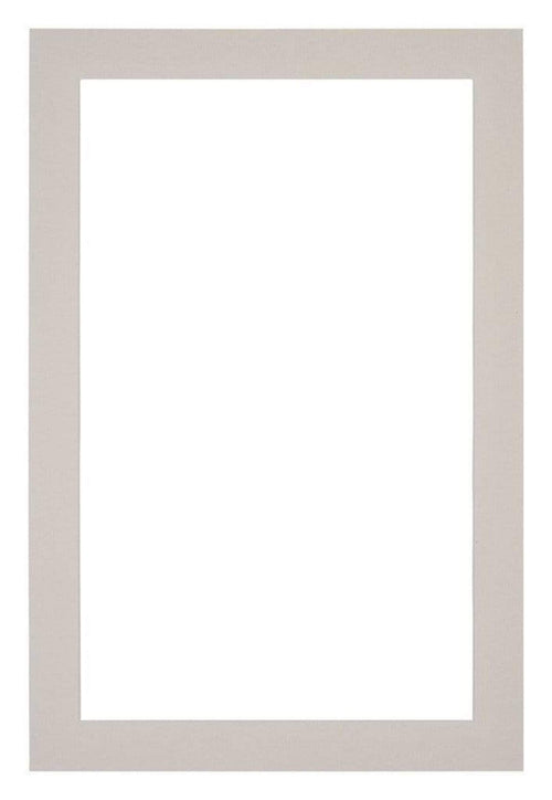 Passepartout 60x90cm Karton Grau Granit Rand 3cm Gerade Vorne | Yourdecoration.de