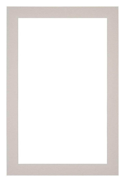 Passepartout 40x60cm Karton Grau Granit Rand 3cm Gerade Vorne | Yourdecoration.de