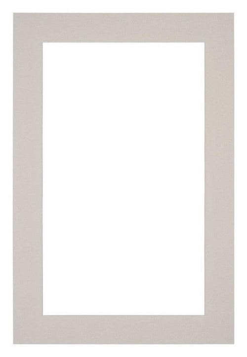 Passepartout 62x93cm Karton Grau Granit Rand 4cm Gerade Vorne | Yourdecoration.de