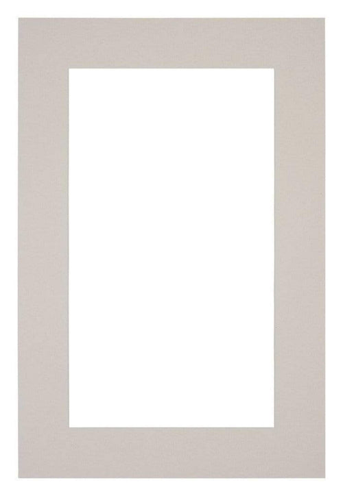 Passepartout 40x60cm Karton Grau Granit Rand 5cm Gerade Vorne | Yourdecoration.de