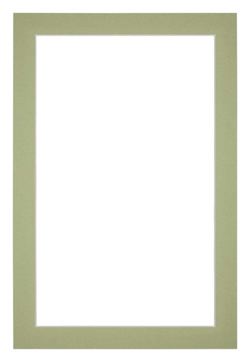 Passepartout 60x90cm Karton Mintgrun Rand 3cm Gerade Vorne | Yourdecoration.de