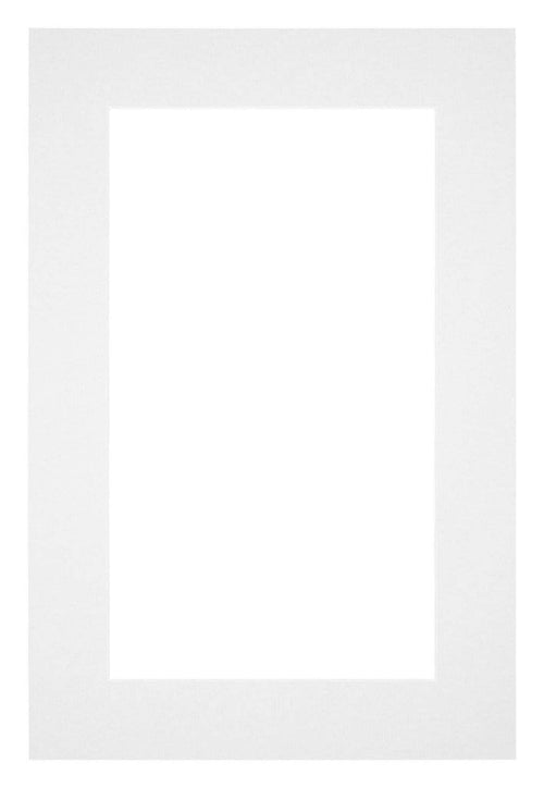 Passepartout 40x60cm Karton Weiss Rand 5cm Gerade Vorne | Yourdecoration.de