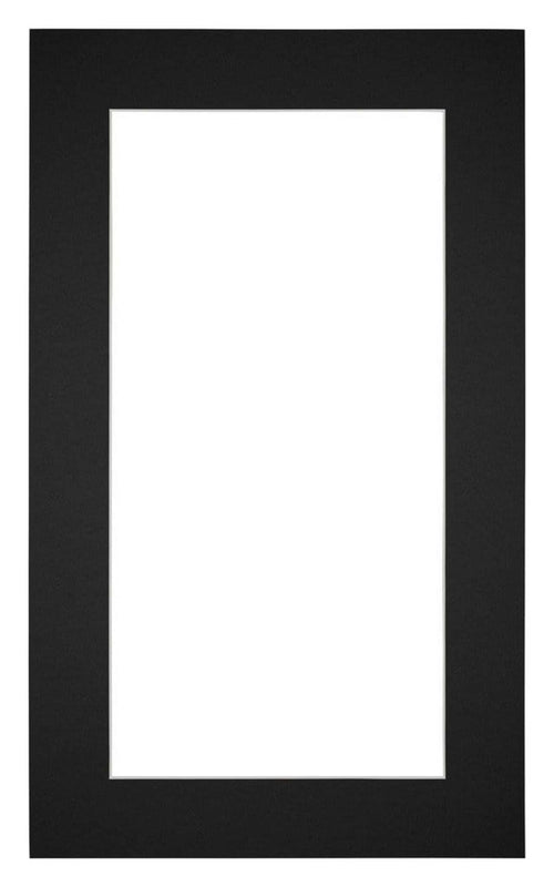 Passepartout 30x50cm Karton Schwarz Rand 5cm Gerade Vorne | Yourdecoration.de