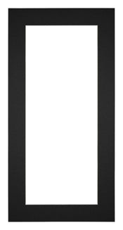 Passepartout 20x40cm Karton Schwarz Rand 5cm Gerade Vorne | Yourdecoration.de