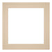 Passepartout 40x40cm Karton Beige Rand 5cm Gerade Vorne | Yourdecoration.de