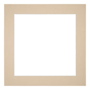 Passepartout 70x70cm Karton Beige Rand 5cm Gerade Vorne | Yourdecoration.de