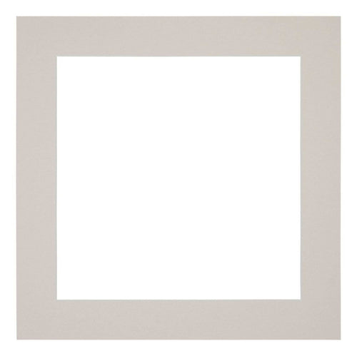 Passepartout 70x70cm Karton Grau Granit Rand 5cm Gerade Vorne | Yourdecoration.de