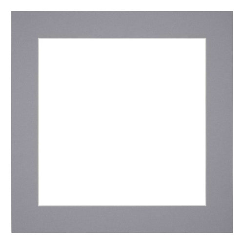 Passepartout 50x50cm Karton Grau Rand 5cm Gerade Vorne | Yourdecoration.de