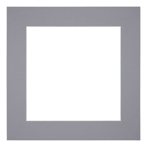 Passepartout 25x25cm Karton Grau Rand 6cm Gerade Vorne | Yourdecoration.de