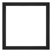 Passepartout 25x25cm Karton Schwarz Rand 3cm Gerade Vorne | Yourdecoration.de