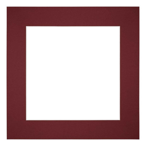 Passepartout 70x70cm Karton Weinrot Rand 6cm Gerade Vorne | Yourdecoration.de