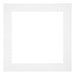 Passepartout 60x60cm Karton Weiss Rand 5cm Gerade Vorne | Yourdecoration.de