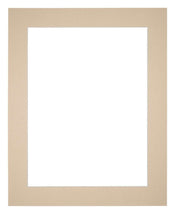 Passepartout 50x65cm Karton Beige Rand 5cm Gerade Vorne | Yourdecoration.de