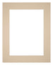 Passepartout 24x30cm Karton Beige Rand 6cm Gerade Vorne | Yourdecoration.de