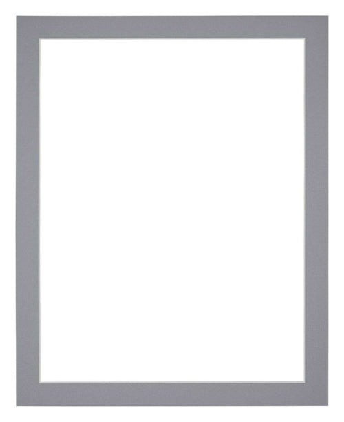 Passepartout 40x55cm Karton Grau Rand 3cm Gerade Vorne | Yourdecoration.de