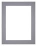 Passepartout 50x65cm Karton Grau Rand 5cm Gerade Vorne | Yourdecoration.de