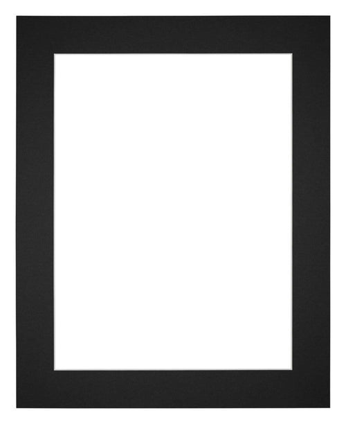 Passepartout 40x50cm Karton Schwarz Rand 5cm Gerade Vorne | Yourdecoration.de