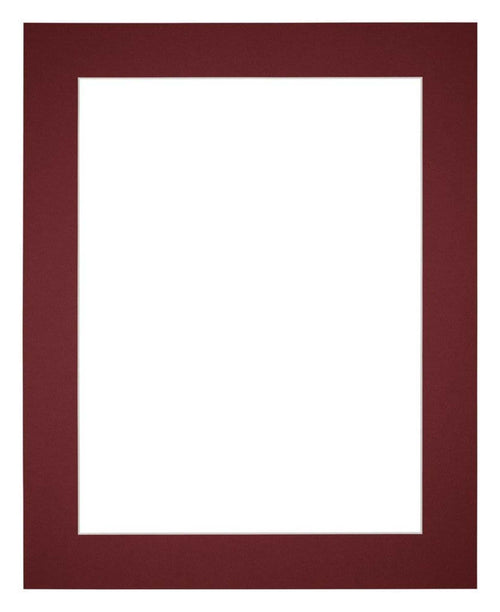 Passepartout 40x55cm Karton Weinrot Rand 5cm Gerade Vorne | Yourdecoration.de