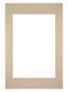 Passepartout 40x60cm Karton Beige Rand Gerade Vorne | Yourdecoration.de