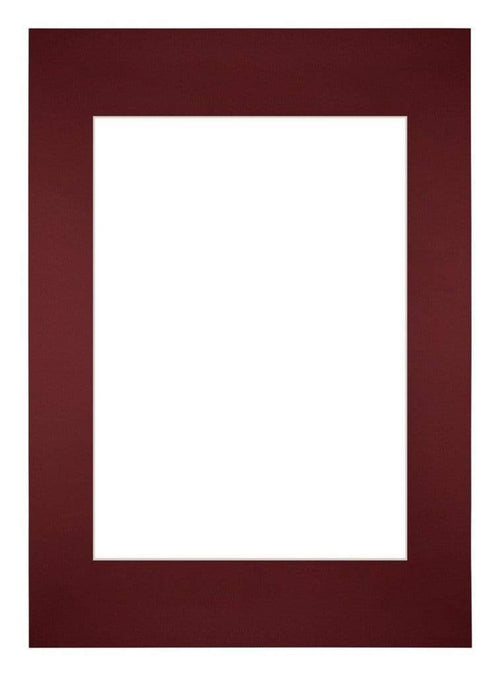 Passepartout 42x59,4cm A2/A3 Karton Weinrot Rand Gerade Vorne | Yourdecoration.de