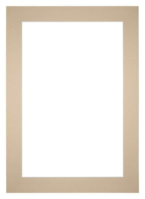 Passepartout 21x29,7cm A4 Karton Beige Rand 6cm Gerade Vorne | Yourdecoration.de