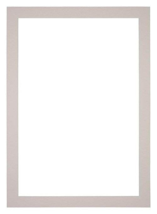 Passepartout 60x84cm Karton Grau Granit Rand 4cm Gerade Vorne | Yourdecoration.de