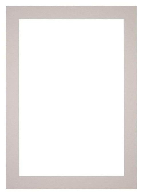 Passepartout 42x60cm Karton Grau Granit Rand 5cm Gerade Vorne | Yourdecoration.de