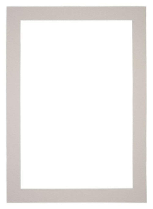 Passepartout 50x70cm Karton Grau Granit Rand 5cm Gerade Vorne | Yourdecoration.de